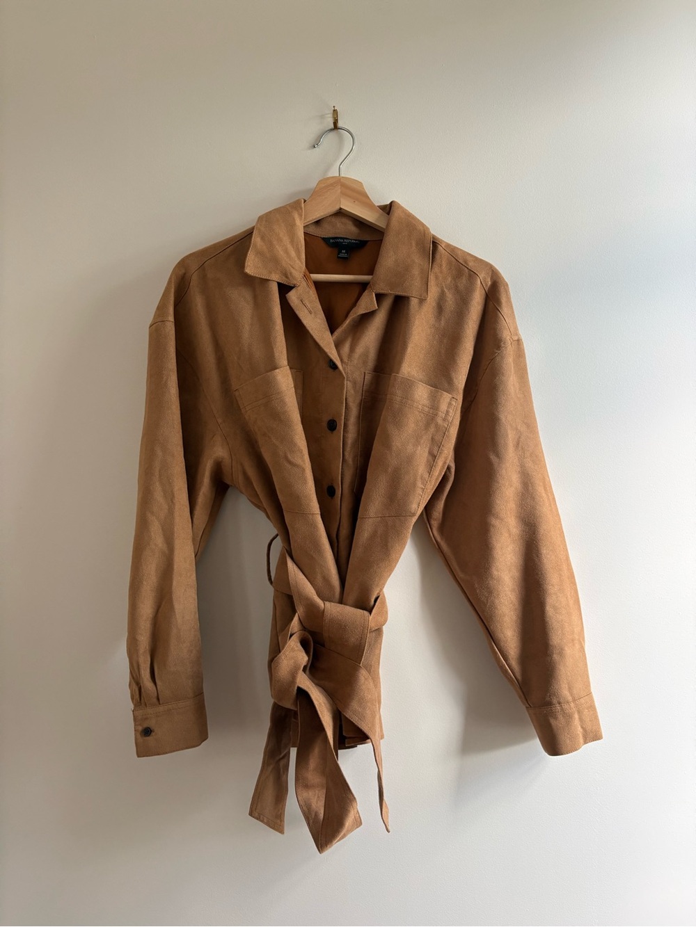 Banana Republic Button Down Suede Shirt Medium